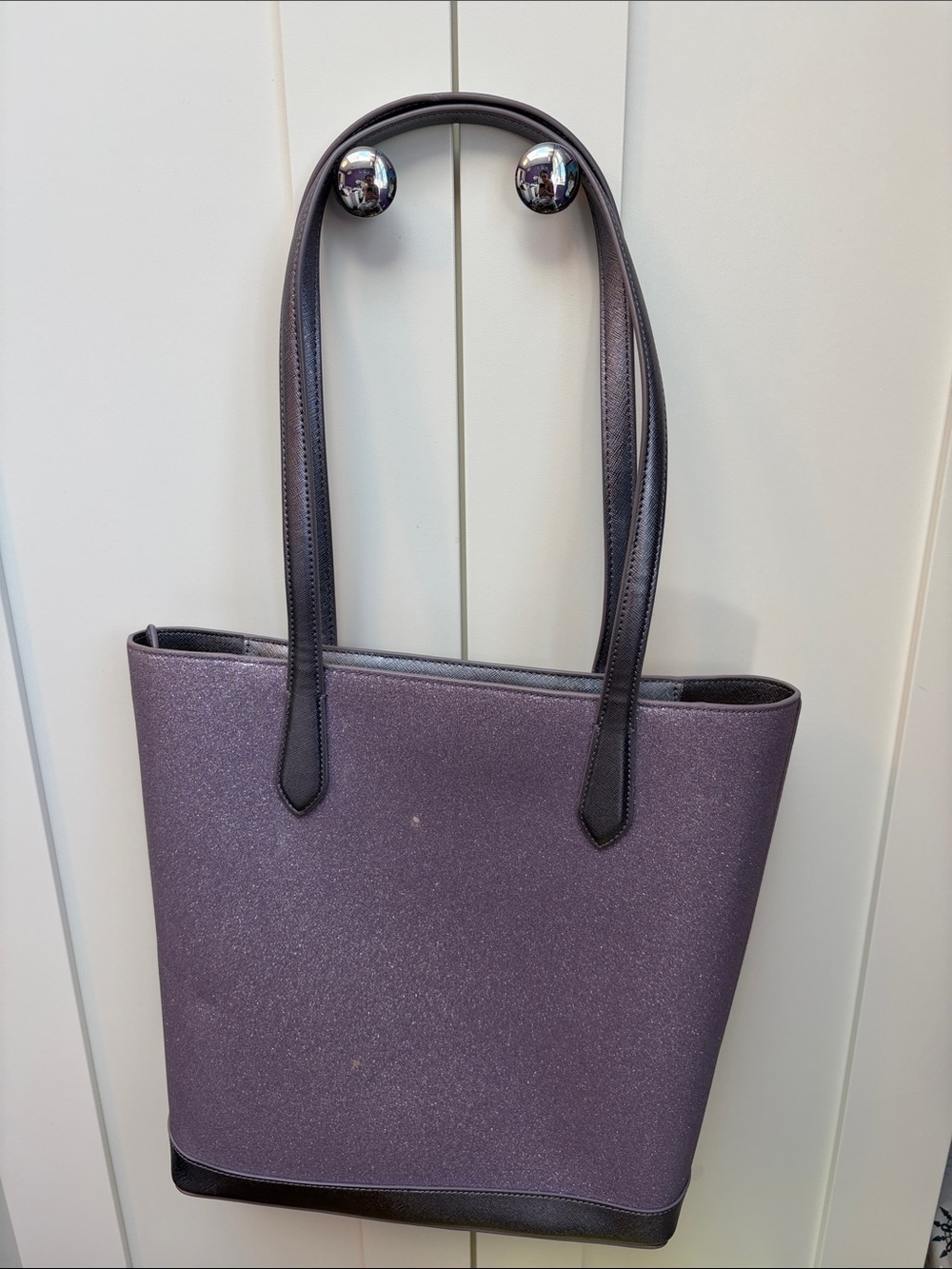 kate spade Glittery Purple Tote with Contrast Trim - Picture 2 of 4